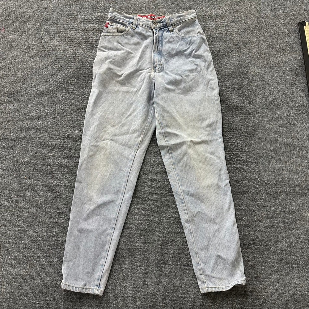 No Excuses Jeans Womens Size 9/10 Light Wash High Waisted Tapered Mom Denim